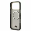 Lacoste IML Shockproof Petit Pique Gold Logo MagSafe tok iPhone 18 Pro Max készülékhez fekete