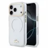 Lacoste iPhone 18 Pro készülékhez IML Petit Pique arany logós ütésálló MagSafe tok átlátszó