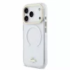 Lacoste iPhone 18 Pro készülékhez IML Petit Pique arany logós ütésálló MagSafe tok átlátszó