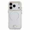 Lacoste iPhone 18 Pro készülékhez IML Petit Pique arany logós ütésálló MagSafe tok átlátszó