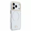 Lacoste iPhone 18 Pro készülékhez IML Petit Pique arany logós ütésálló MagSafe tok átlátszó