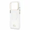 Lacoste iPhone 18 Pro készülékhez IML Petit Pique arany logós ütésálló MagSafe tok átlátszó