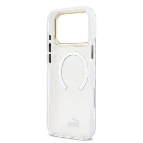 Lacoste IML ütésálló Petit Pique Gold Logo MagSafe tok iPhone 18 Pro Max készülékhez átlátszó