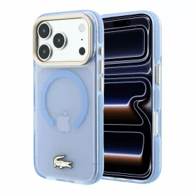   Lacoste IML Petit Pique Gold Logo ütésálló MagSafe tok iPhone 18 Pro Max készülékhez kék