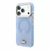 Lacoste IML Petit Pique Gold Logo ütésálló MagSafe tok iPhone 18 Pro Max készülékhez kék