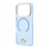Lacoste IML Petit Pique Gold Logo ütésálló MagSafe tok iPhone 18 Pro Max készülékhez kék