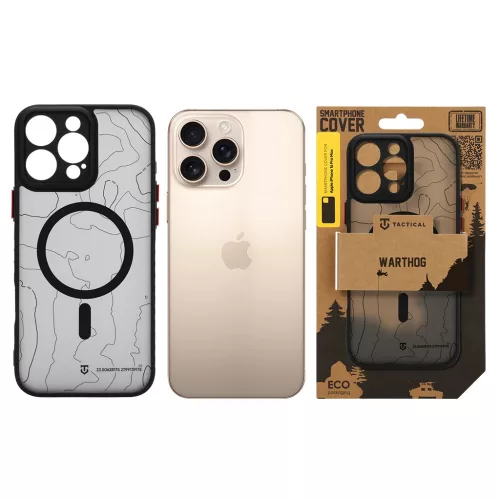 Tactical MagForce Warthog tok Apple iPhone 16 Pro Max készülékhez aszfalt