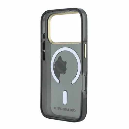 Karl Lagerfeld IML Choupette Peekaboo Magsafe tok iPhone 18 Pro készülékhez, fekete