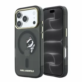   Karl Lagerfeld IML Choupette Peekaboo Magsafe tok iPhone 18 Pro Max készülékhez fekete
