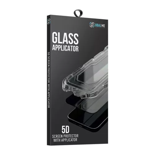 OBAL:ME 5D üveg kijelzővédő applikátorral Apple iPhone 17 Pro Max/18 Pro Max készülékhez fekete