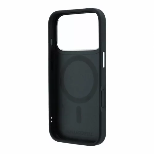 Karl Lagerfeld PU Saffiano Ring Stand MagSafe tok iPhone 18 Pro készülékhez fekete