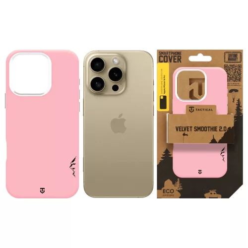 Tactical MagForce Velvet Smoothie 2.0 tok Apple iPhone 16 Pro készülékhez, rózsaszín