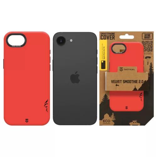 Tactical MagForce Velvet Smoothie 2.0 tok Apple iPhone 16e/17e készülékhez, vörös