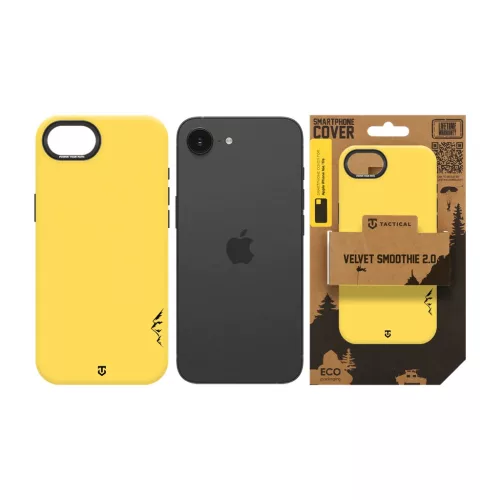 Tactical MagForce Velvet Smoothie 2.0 tok Apple iPhone 16e/17e készülékhez banánsárga