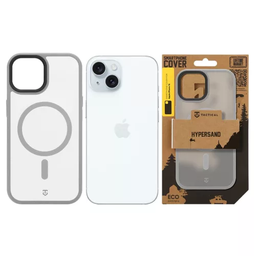 Tactical MagForce Hypersand tok Apple iPhone 15 készülékhez világosszürke