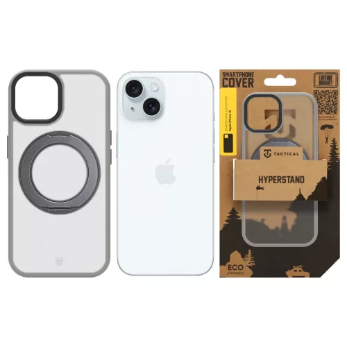 Tactical MagForce Hyperstand tok Apple iPhone 15 készülékhez világosszürke