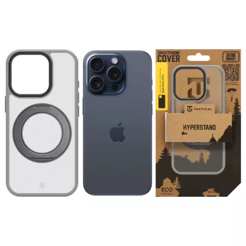 Tactical MagForce Hyperstand tok Apple iPhone 15 Pro készülékhez világosszürke