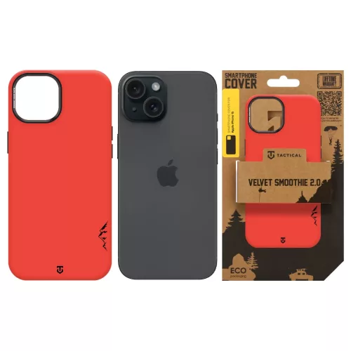 Tactical MagForce Velvet Smoothie 2.0 tok Apple iPhone 15 készülékhez csilipiros
