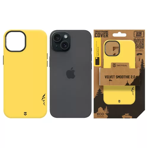 Tactical MagForce Velvet Smoothie 2.0 tok Apple iPhone 15 készülékhez, sárga