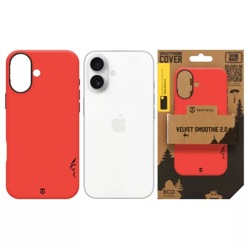 Tactical MagForce Velvet Smoothie 2.0 tok Apple iPhone 16 készülékhez piros