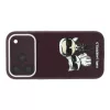 Karl Lagerfeld PU Semi Wrap Smooth Sketch Bodies Magsafe tok iPhone 18 Pro készülékhez bordó