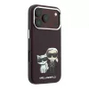 Karl Lagerfeld PU Semi Wrap Smooth Sketch Bodies Magsafe tok iPhone 18 Pro készülékhez bordó