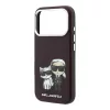 Karl Lagerfeld PU Semi Wrap Smooth Sketch Bodies Magsafe tok iPhone 18 Pro készülékhez bordó
