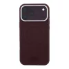 Lacoste PVC Petit Pique dombornyomott, félig körbefogó MagSafe tok iPhone 18 Pro készülékhez bordó