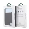 Lacoste PVC Petit Pique dombornyomott, félig körbefogó MagSafe tok iPhone 18 Pro készülékhez bordó