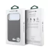 Lacoste PU bőr Champs Elysees arany logós MagSafe tok iPhone 18 Pro készülékhez bordó