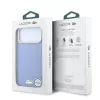 Lacoste PU bőr Champs Elysees arany logós MagSafe tok iPhone 18 Pro készülékhez kék