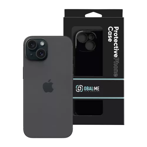 OBAL:ME Glossy Cover tok Apple iPhone 15 készülékhez fekete