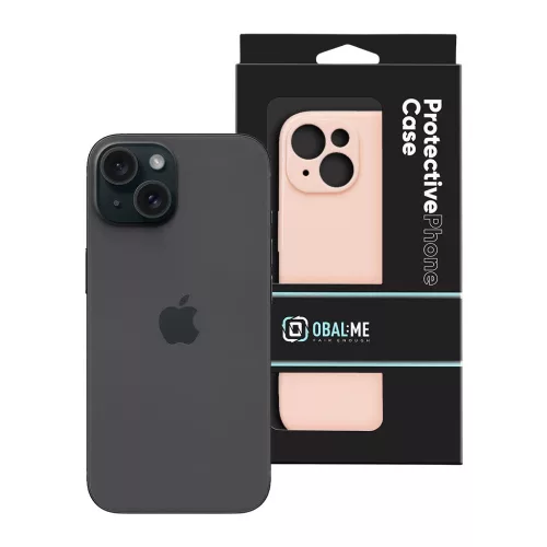 OBAL:ME Glossy Cover tok Apple iPhone 15 készülékhez rózsaszín