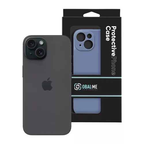 OBAL:ME Fényes tok Apple iPhone 15 készülékhez harangvirágkék