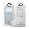 Karl Lagerfeld PU Grained K&CH Heads MagSafe gyűrűs kitámasztó tok iPhone 18 Pro készülékhez szürke
