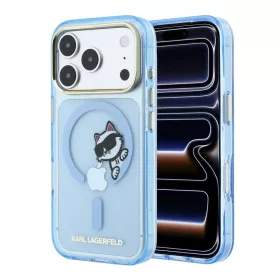   Karl Lagerfeld IML Choupette Peekaboo MagSafe tok iPhone 18 Pro Max készülékhez kék