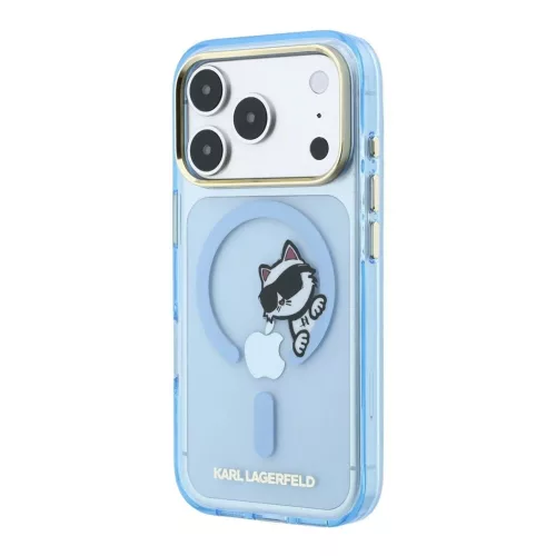 Karl Lagerfeld IML Choupette Peekaboo MagSafe tok iPhone 18 Pro Max készülékhez kék