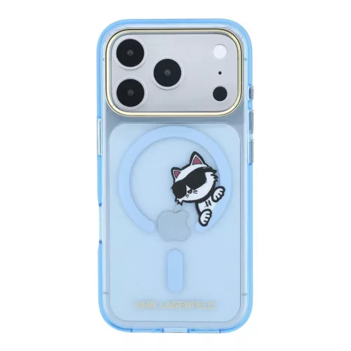 Karl Lagerfeld IML Choupette Peekaboo MagSafe tok iPhone 18 Pro Max készülékhez kék