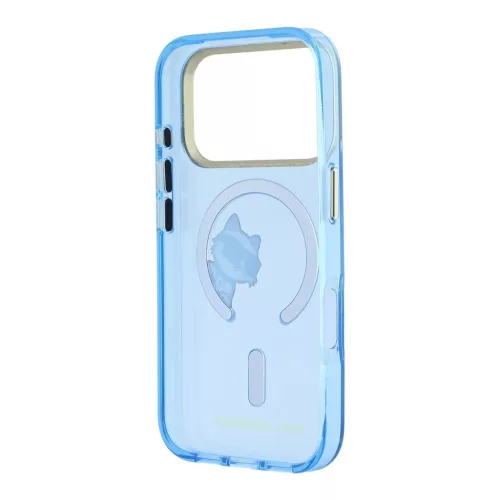 Karl Lagerfeld IML Choupette Peekaboo MagSafe tok iPhone 18 Pro Max készülékhez kék