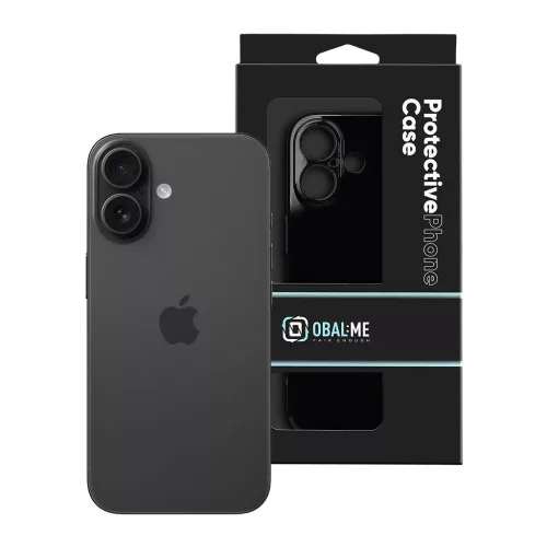 OBAL:ME Glossy Cover tok Apple iPhone 16 készülékhez fekete