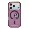 Karl Lagerfeld IML Choupette Peekaboo MagSafe tok iPhone 18 Pro készülékhez bordó