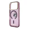 Karl Lagerfeld IML Choupette Peekaboo MagSafe tok iPhone 18 Pro készülékhez bordó