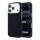Lacoste PVC Petit Pique Semi Wrap Embossed MagSafe tok iPhone 18 Pro készülékhez fekete