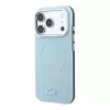 Lacoste PVC Petit Pique Semi Wrap Embossed MagSafe tok iPhone 18 Pro készülékhez kék