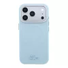 Lacoste PVC Petit Pique Semi Wrap Embossed MagSafe tok iPhone 18 Pro készülékhez kék