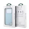 Lacoste PVC Petit Pique Semi Wrap Embossed MagSafe tok iPhone 18 Pro készülékhez kék