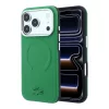 Lacoste PVC Petit Pique Semi Wrap Embossed MagSafe tok iPhone 18 Pro készülékhez tárkony