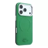 Lacoste PVC Petit Pique Semi Wrap Embossed MagSafe tok iPhone 18 Pro készülékhez tárkony