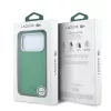 Lacoste PVC Petit Pique Semi Wrap Embossed MagSafe tok iPhone 18 Pro készülékhez tárkony