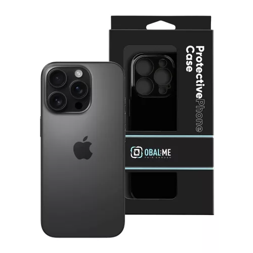 OBAL:ME Glossy Cover tok Apple iPhone 16 Pro készülékhez fekete